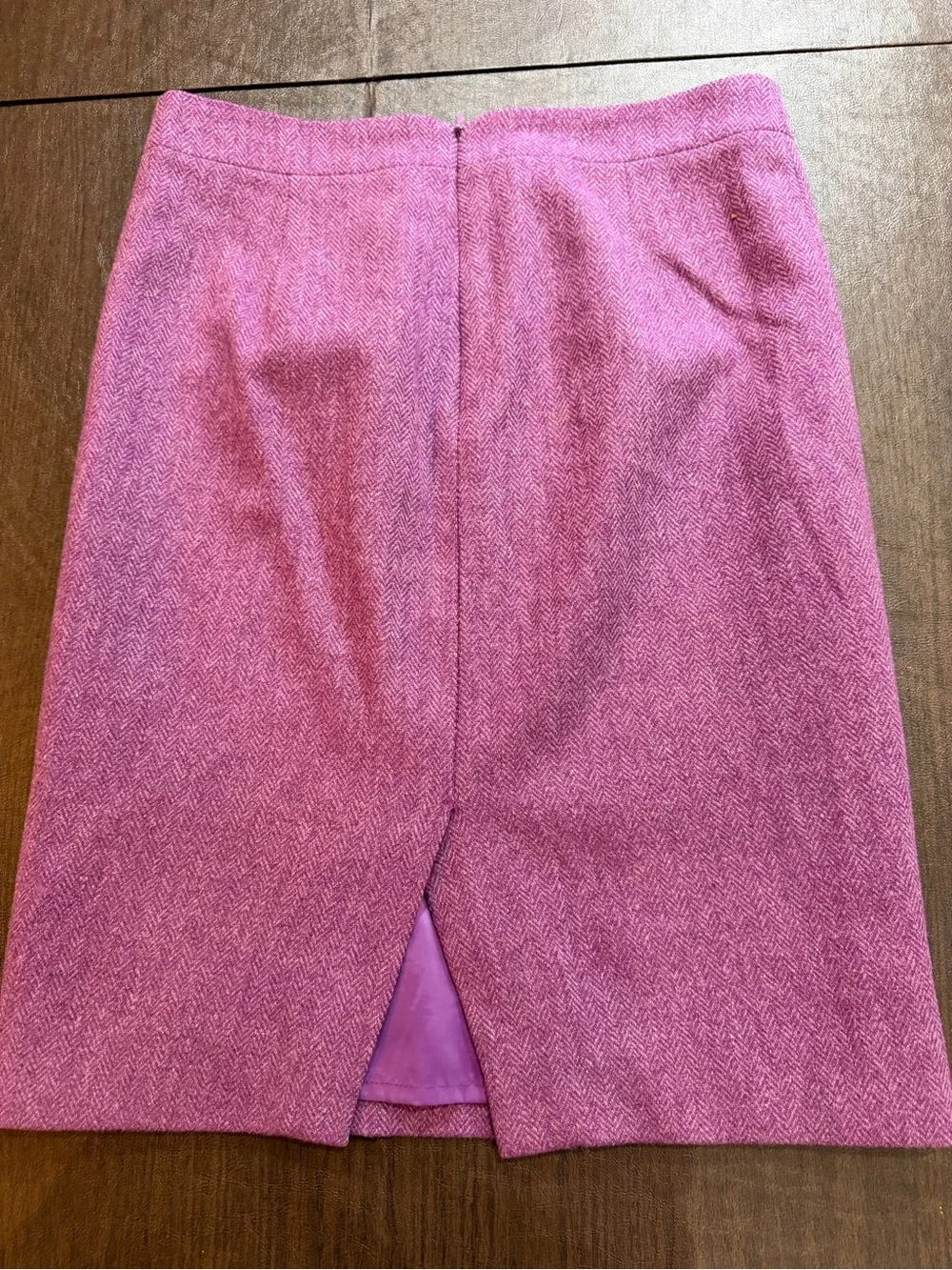 J.Crew 100% Wool Purple No. 2 Pencil Skirt Sz 4
